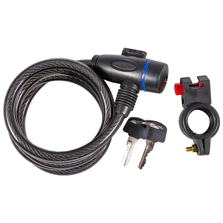картинка Замок велосипедный 10х1500 mm ключ GK102.110 | велосалон Драйв г. Липецк